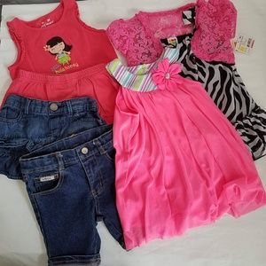 Summer Lot girl size 3T 6 pcs total dress set